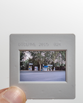 Handmade Dia Positive transfer of a Gas Station